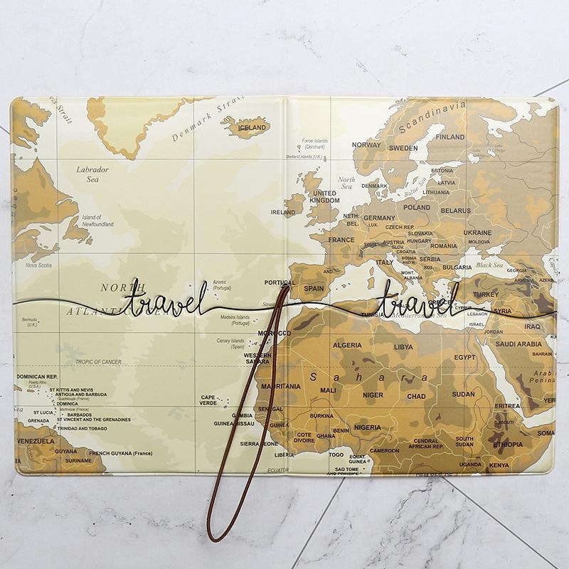 『現貨』世界地圖護照套 護照夾 機票夾 多功能證件夾 出國必備-細節圖2