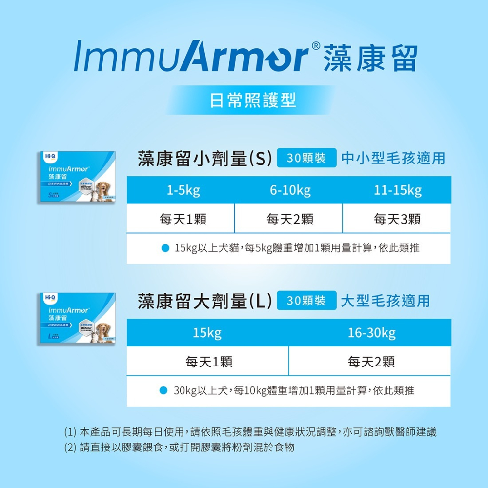Hi-Q Pets 日常照護-藻康留ImmuArmor(30顆/盒)-細節圖6