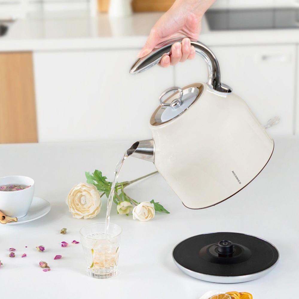 【NICONICO】1.7L復古美型不鏽鋼快煮壺(NI-L2304)-細節圖3