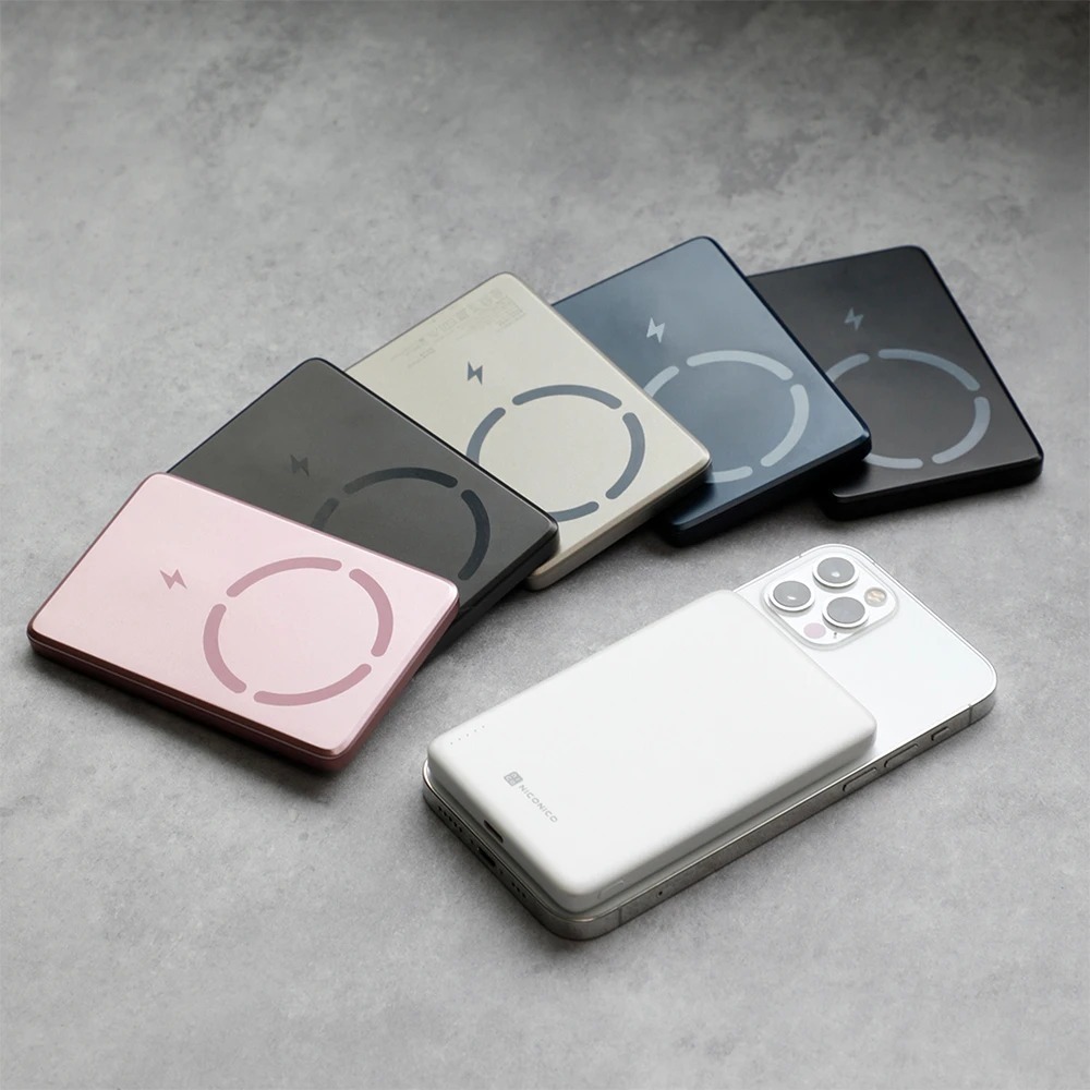 【NICONICO】Superthin極度輕薄・磁吸行動電源10000mAh POT-488 (6色可選)-細節圖2