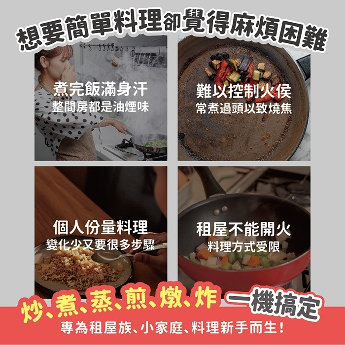 【ikiiki伊崎】微電腦多功能自動炒菜機 IK-MC3701(粉)、IK-MC3702(杏)-細節圖3