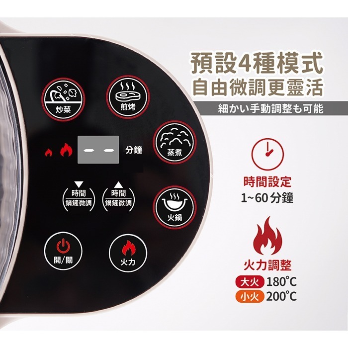 【ikiiki伊崎】微電腦多功能自動炒菜機 IK-MC3701(粉)、IK-MC3702(杏)-細節圖11