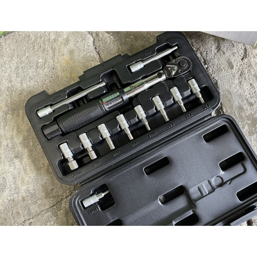 ~騎車趣~ 自行車扭力板手 扭力板手 可調扭力扳手組1/4 2分 雙向2-24NM 附套筒起子-細節圖2