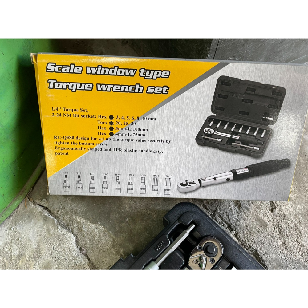 ~騎車趣~ 自行車扭力板手 扭力板手 可調扭力扳手組1/4 2分 雙向2-24NM 附套筒起子-細節圖3