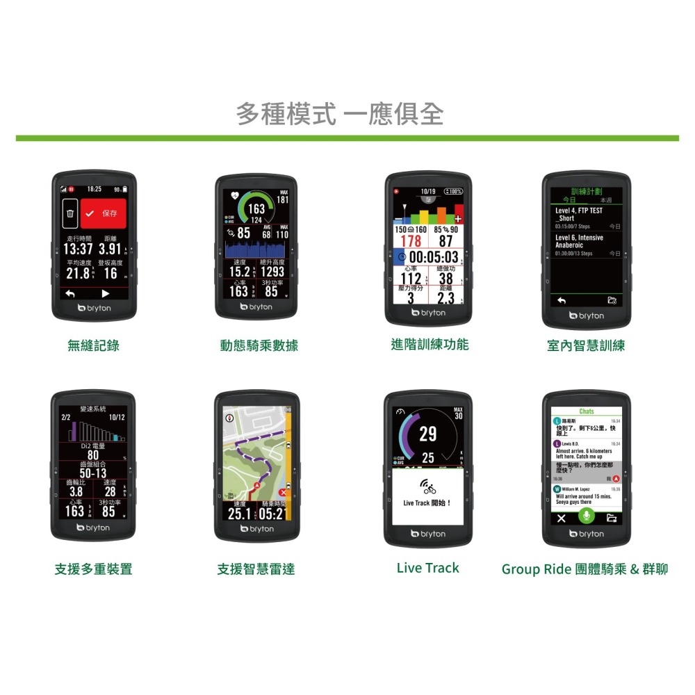 ~騎車趣~BRYTON Rider S810自行車表 碼表 GPS旗艦碼錶 彩色觸控螢幕 公司貨-細節圖4
