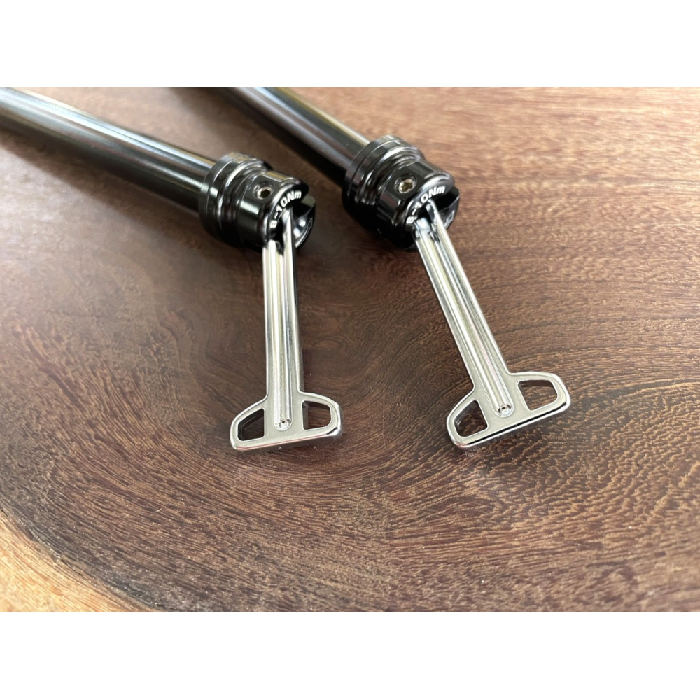 ~騎車趣~碟煞貫通軸 隱藏式轉柄 筒軸快拆 12軸心 12mm貫通軸隱藏把手-細節圖3