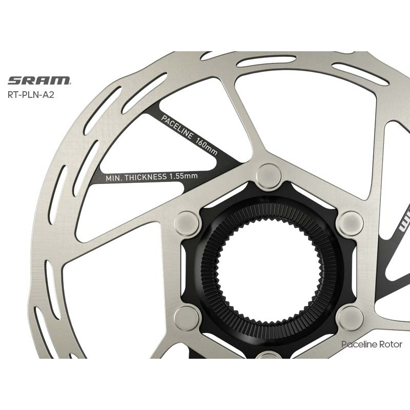 ~騎車趣~ NEW SRAM Paceline碟盤 中心鎖入式 140mm / 160mm 附鎖蓋-細節圖3