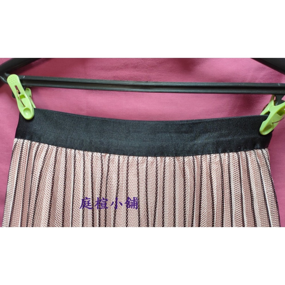 【庭楦小舖】高腰细網半身裙 鬆緊腰  A字裙-細節圖2