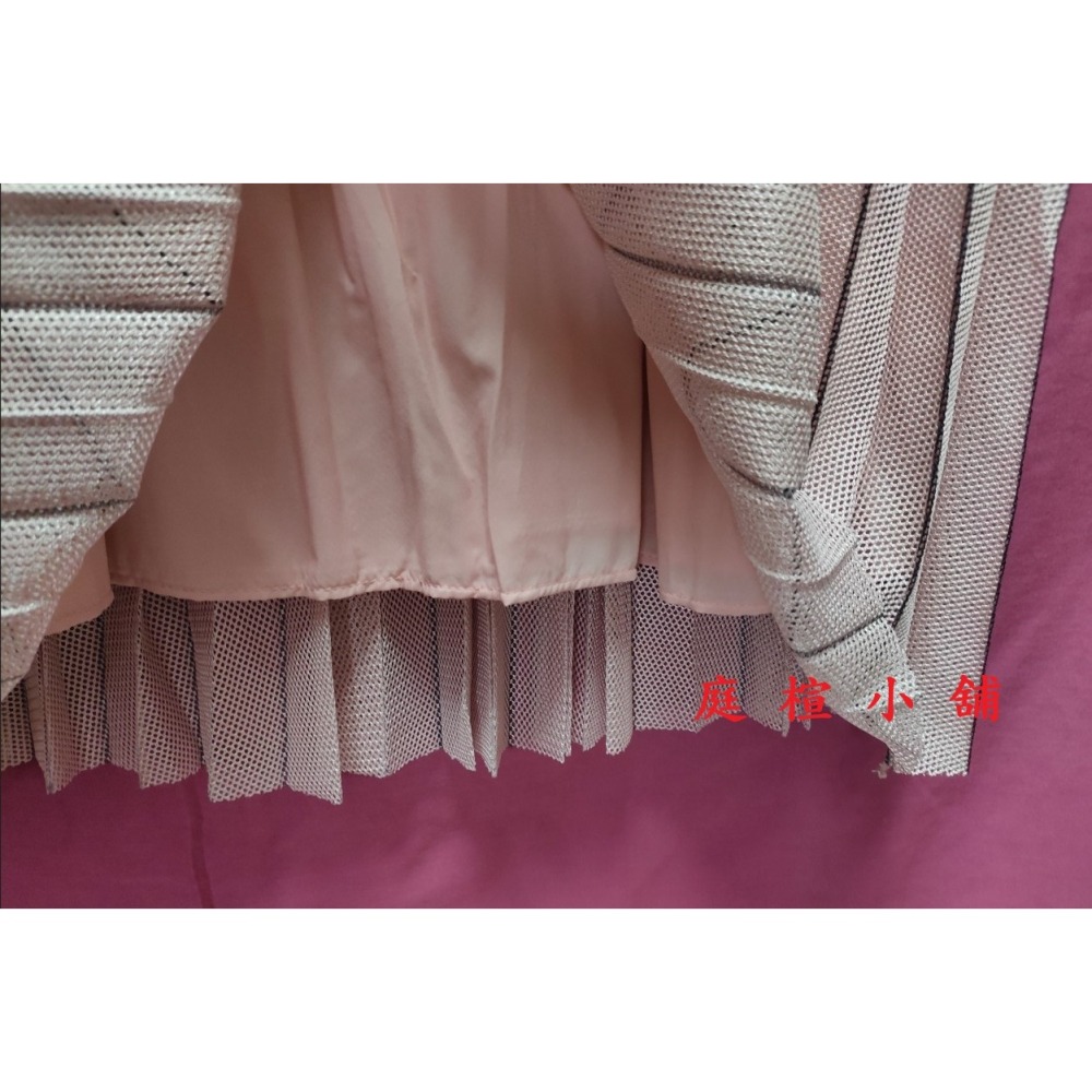 【庭楦小舖】高腰细網半身裙 鬆緊腰  A字裙-細節圖3