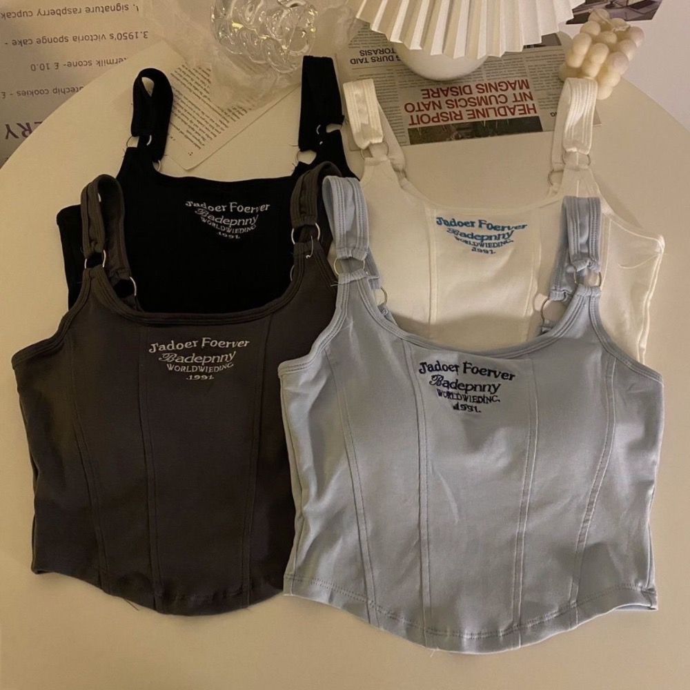 不規則魚骨無袖背心-細節圖3