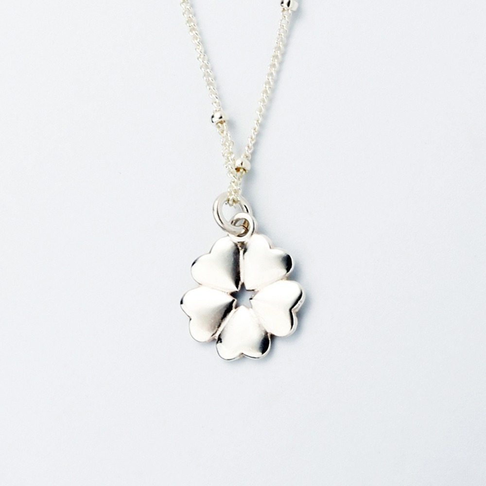 【Angel & Me】愛心幸運草 s925 純銀 項鍊 生日 週年 情人節禮物-細節圖4