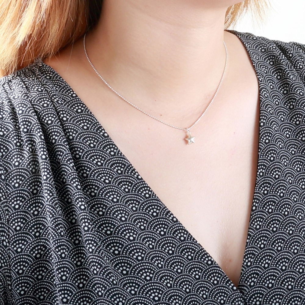 【Angel & Me】摺紙 許願 流星 星星 Star s925 純銀 項鍊 禮物-細節圖5