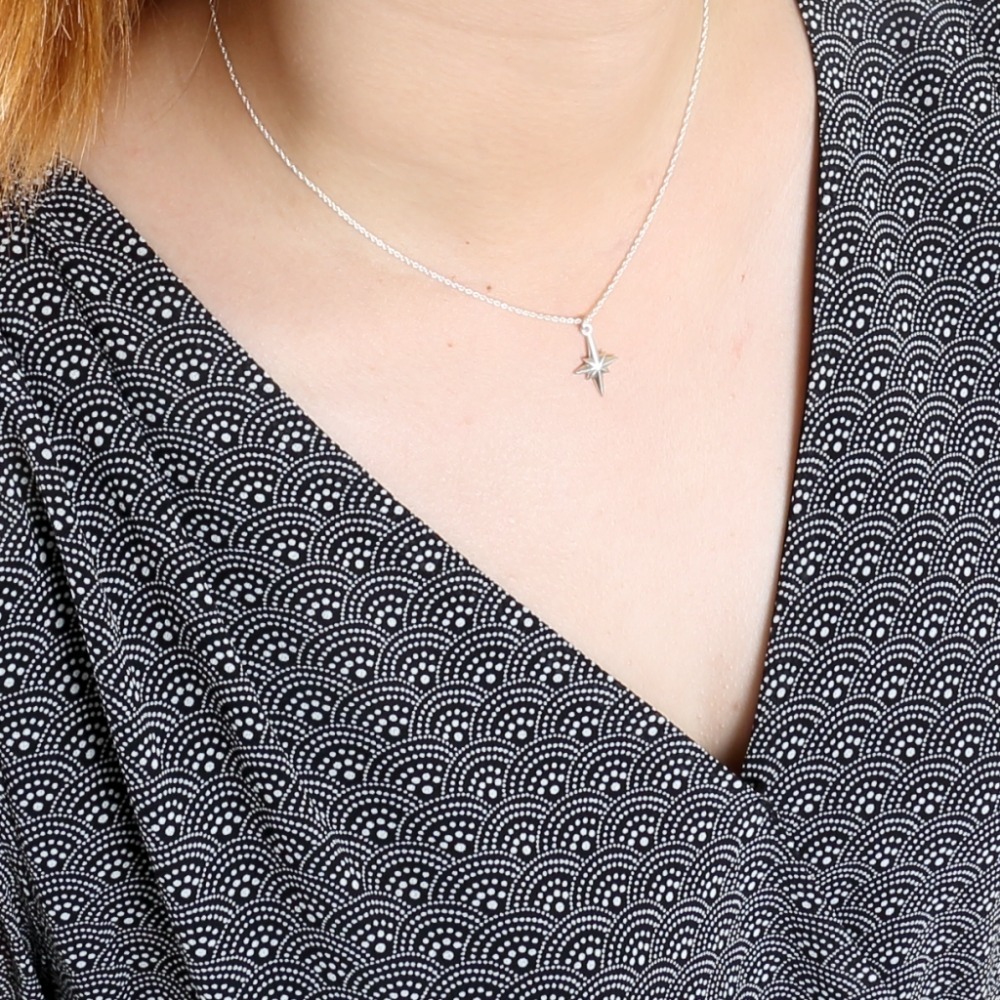 【Angel & Me】希望 北極星 星星 s925 純銀 項鍊 情人節 禮物-細節圖2