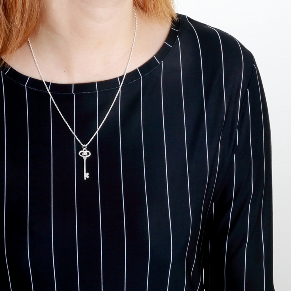 【Angel & Me】愛心 鑰匙 s925 純銀 項鍊 生日 情人節 聖誕禮物-細節圖2