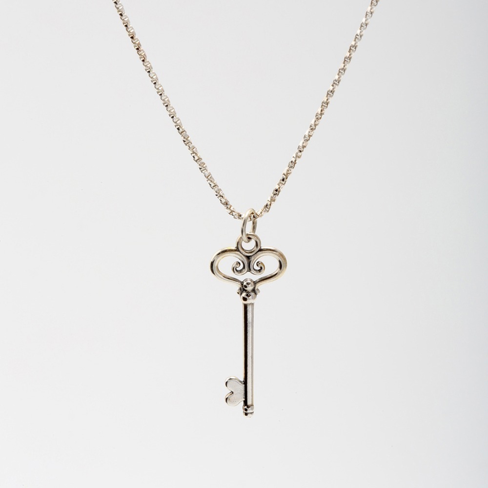 【Angel & Me】愛心 鑰匙 s925 純銀 項鍊 生日 情人節 聖誕禮物-細節圖4