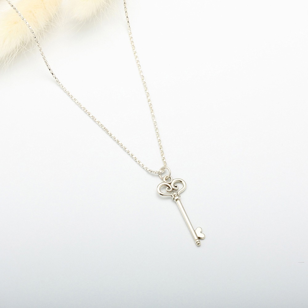 【Angel & Me】愛心 鑰匙 s925 純銀 項鍊 生日 週年 情人節 聖誕節 禮物-細節圖3
