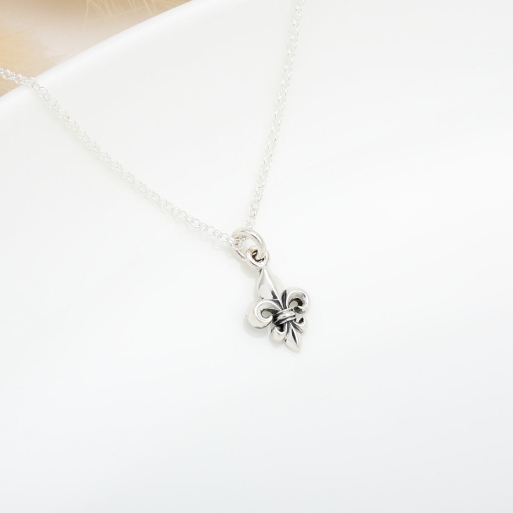 【Angel & Me】古典 鳶尾花 Iris s925 純銀 項鍊 生日 禮物-細節圖2