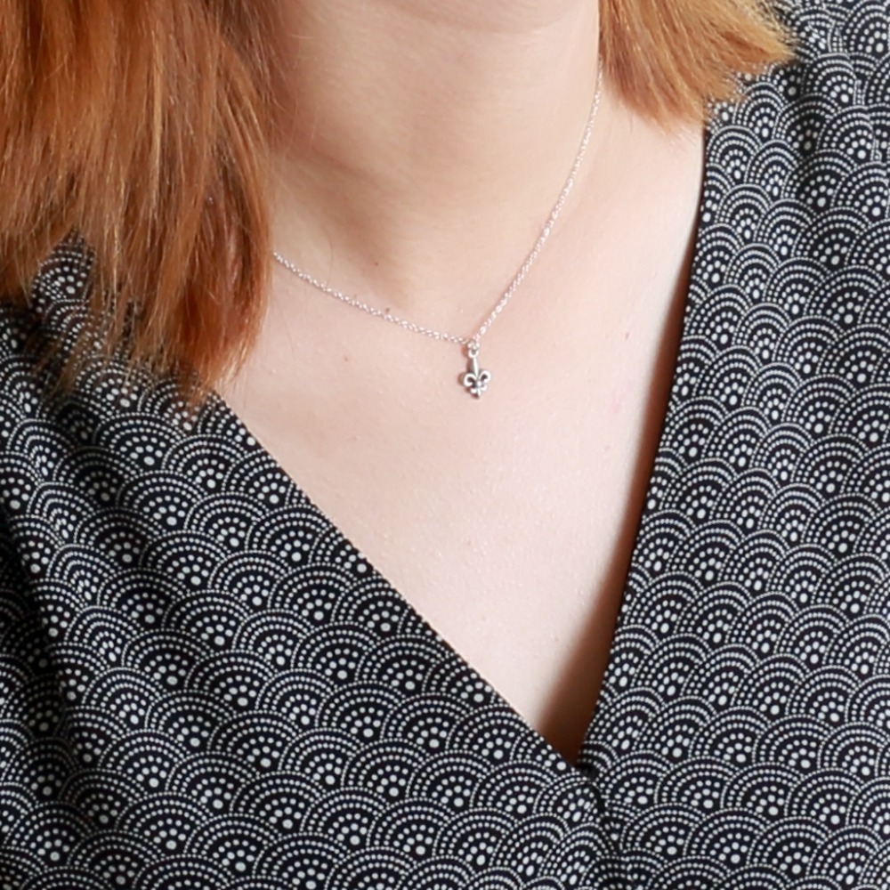 【Angel & Me】古典 鳶尾花 Iris s925 純銀 項鍊 生日 禮物-細節圖4