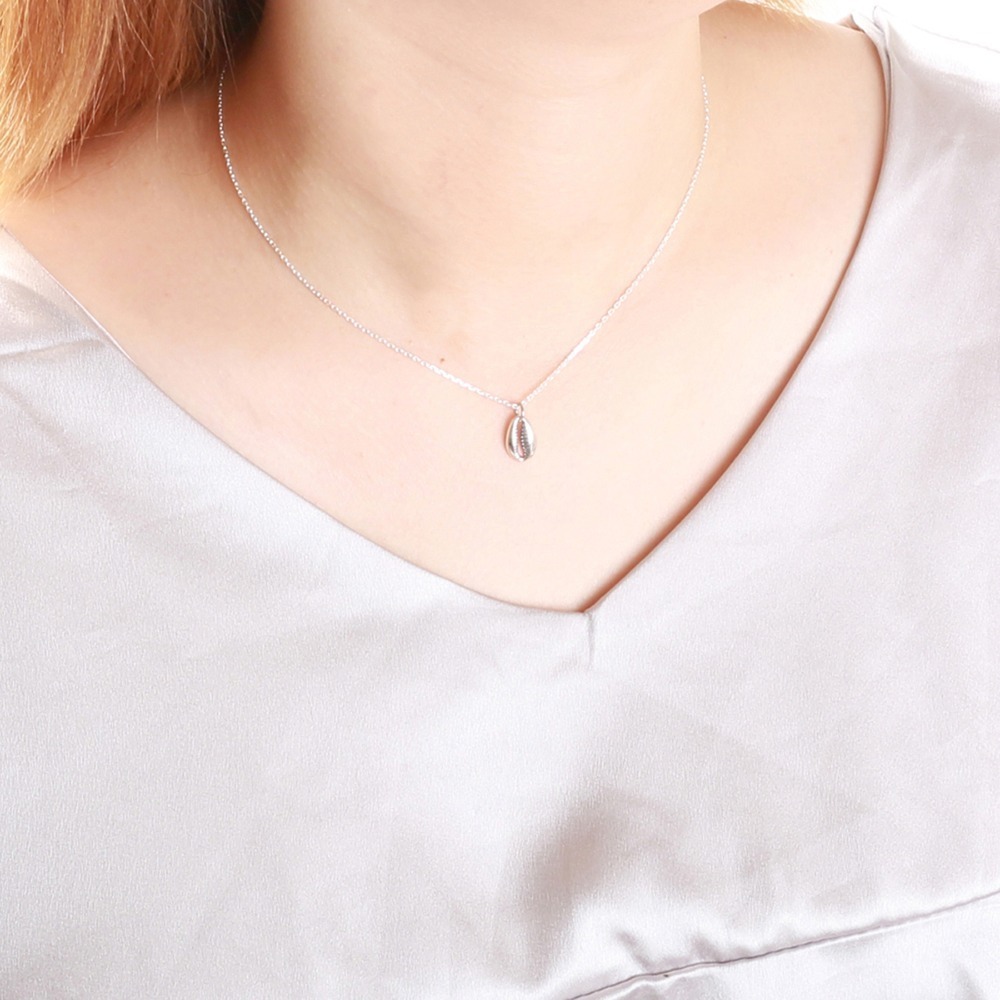 【Angel & Me】幸福 貝殼 海螺 shell s925 純銀項鍊 生日禮物-細節圖2