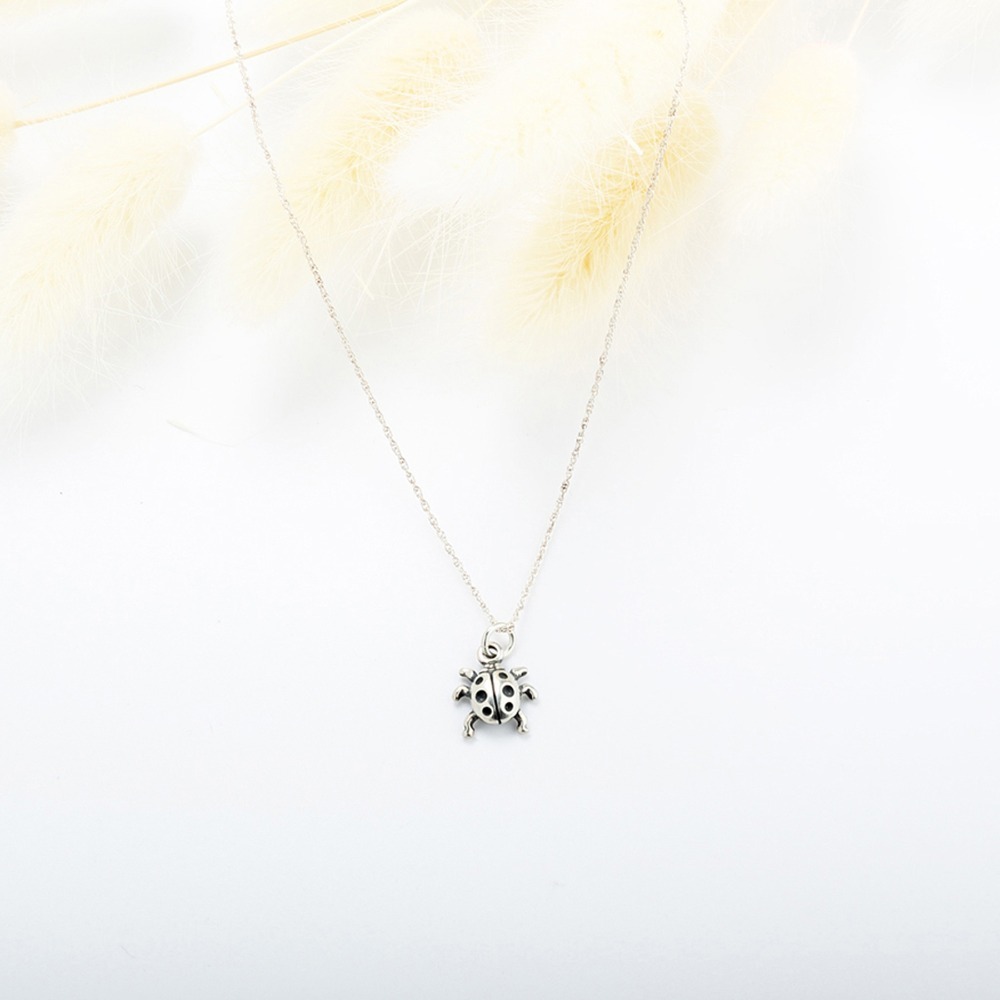 【Angel & Me】可愛 瓢蟲 s925 純銀 項鍊 生日 情人節 聖誕節-細節圖3