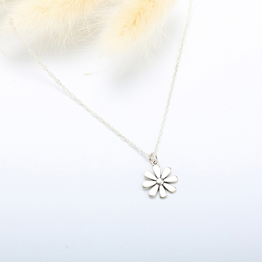 【Angel & Me】小花 雛菊 Daisy Flower s925 純銀 項鍊 禮物-細節圖3