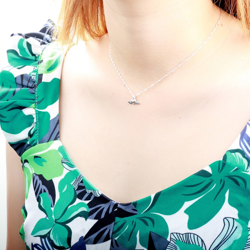 【Angel & Me】天使 愛心 翅膀 s925 純銀 項鍊 生日 情人節 禮物-細節圖3