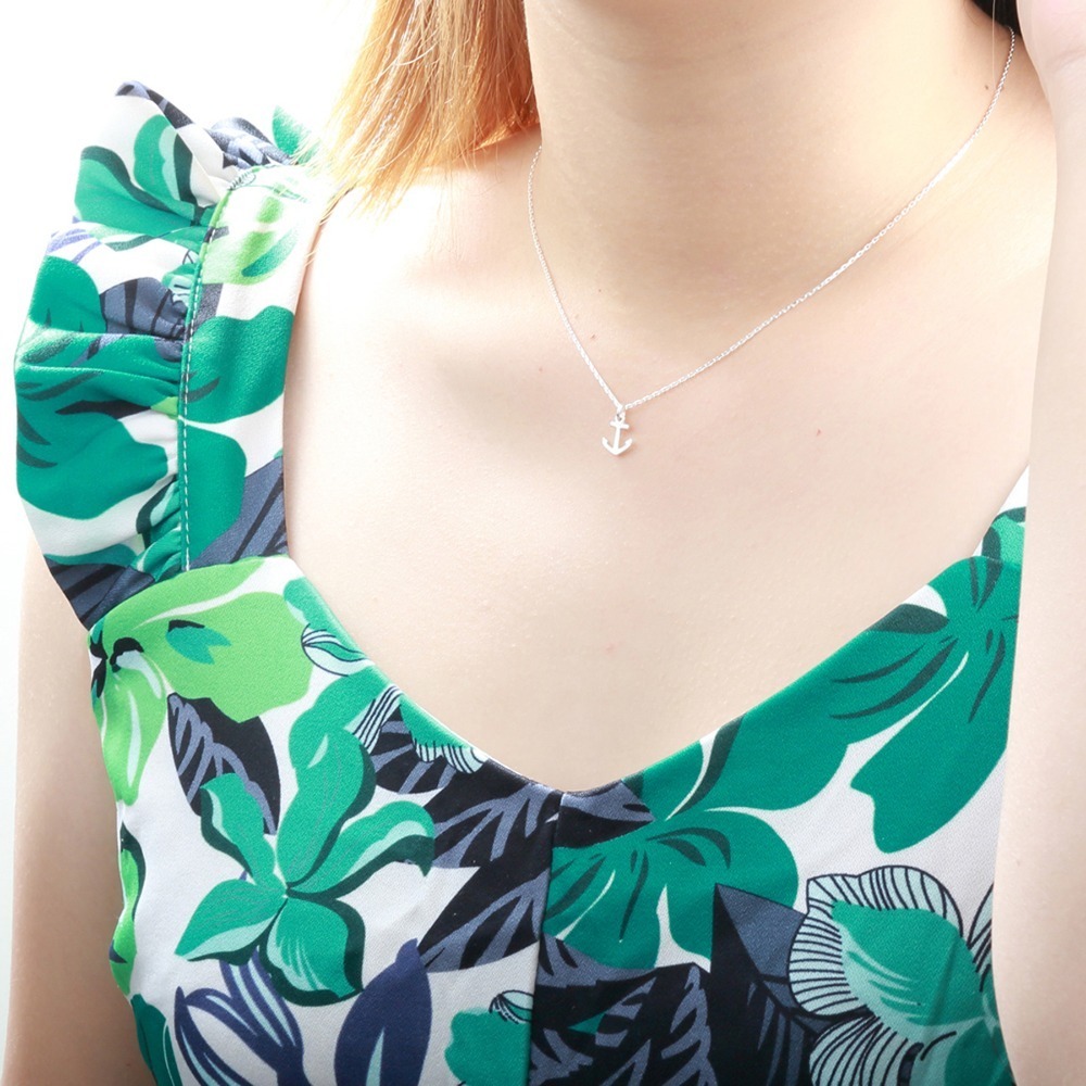 【Angel & Me】簡約 小 船錨 Anchor s925 純銀 項鍊 生日 禮盒-細節圖3