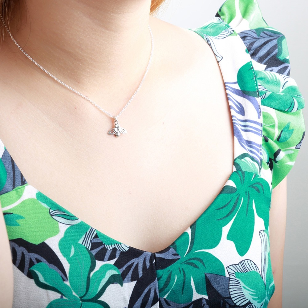 【Angel & Me】可愛 蜜蜂 s925 純銀項鍊 生日 聖誕節 情人節禮物-細節圖2