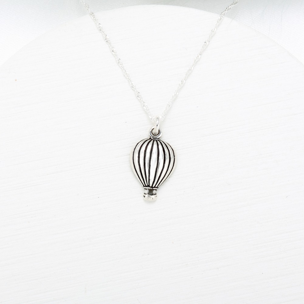 【Angel & Me】熱氣球 環遊世界 s925 純銀項鍊 生日 情人節 禮物-細節圖3