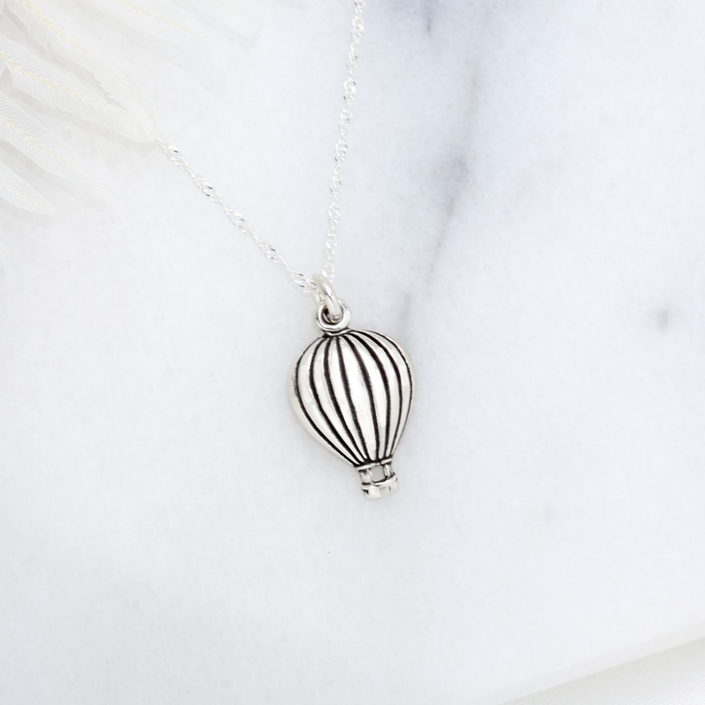 【Angel & Me】熱氣球 環遊世界 s925 純銀項鍊 生日 情人節 禮物-細節圖4