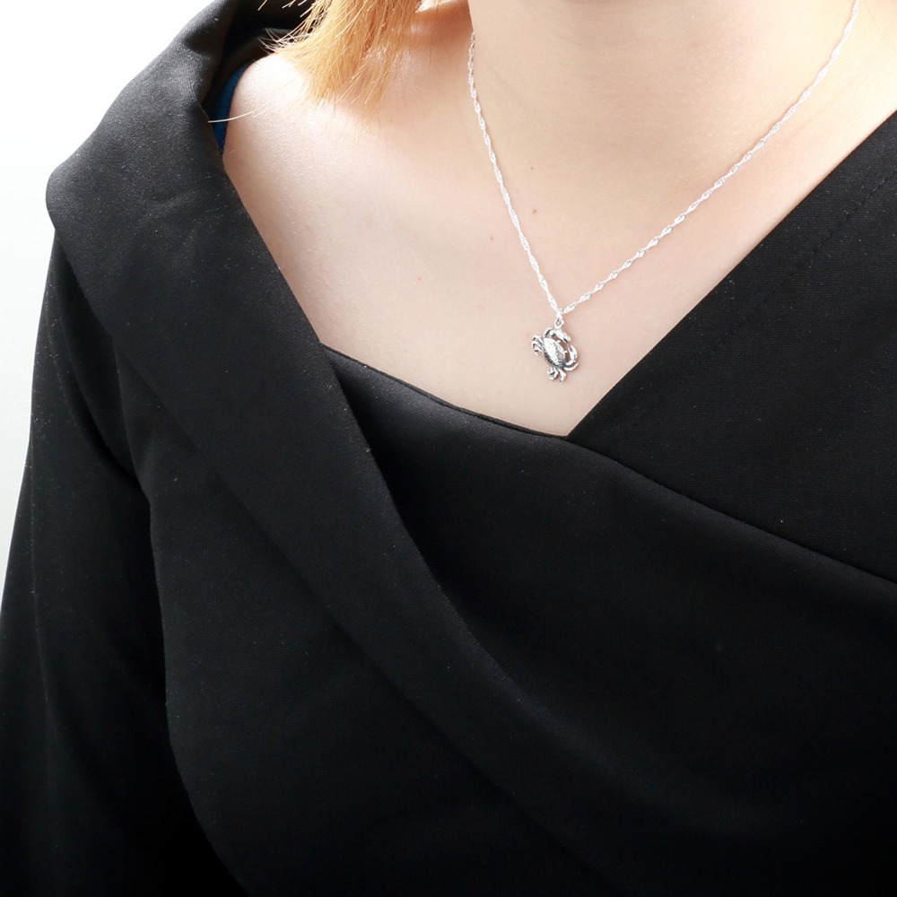 【Angel & Me】巨蟹座 螃蟹 謝謝 s925 純銀項鍊 情人節 聖誕禮物-細節圖2