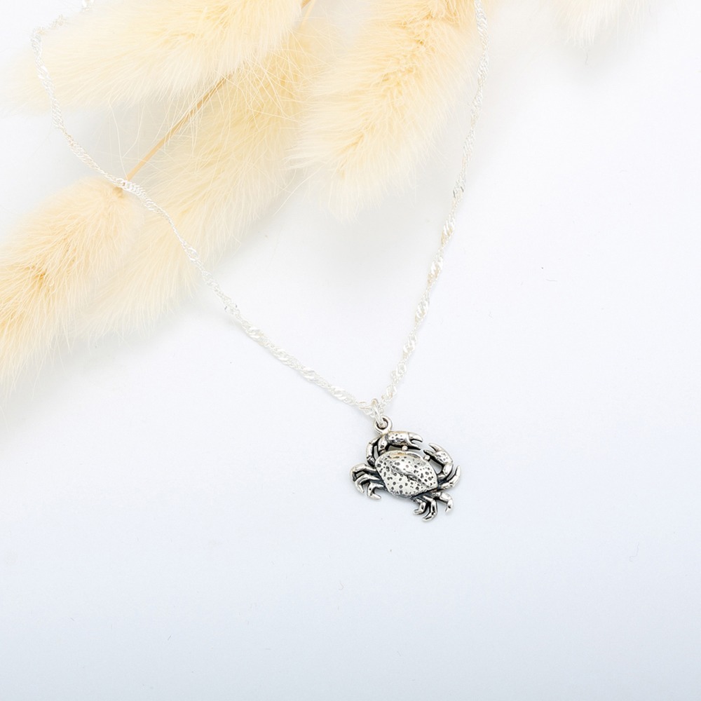 【Angel & Me】巨蟹座 螃蟹 謝謝 s925 純銀項鍊 情人節 聖誕禮物-細節圖4