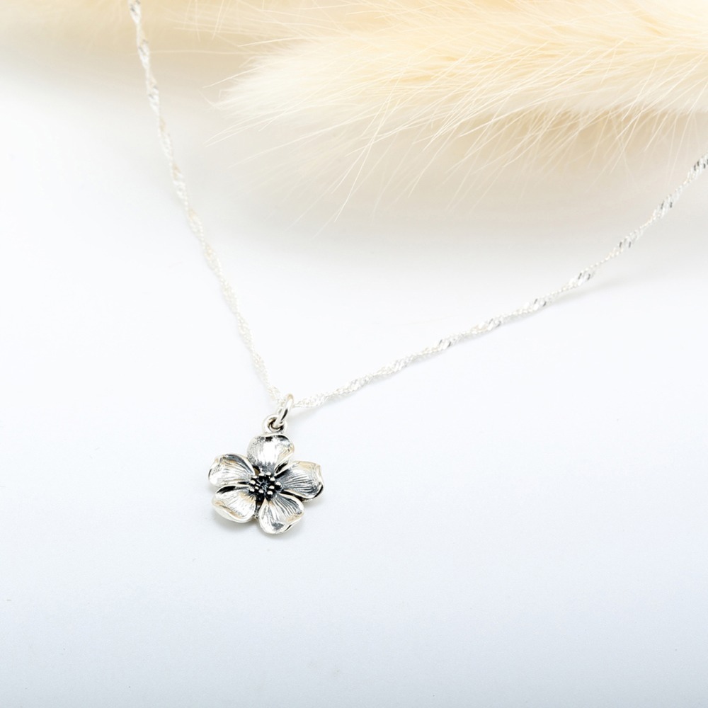 【Angel & Me】櫻花 Sakura s925 純銀 項鍊 生日 週年 畢業 情人節 聖誕節 禮物-細節圖3