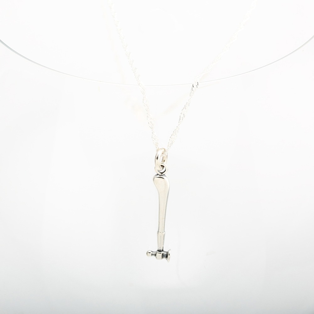 【Angel & Me】迷你 鎚子 鐵鎚 s925 純銀 工具 項鍊 生日禮物-細節圖4