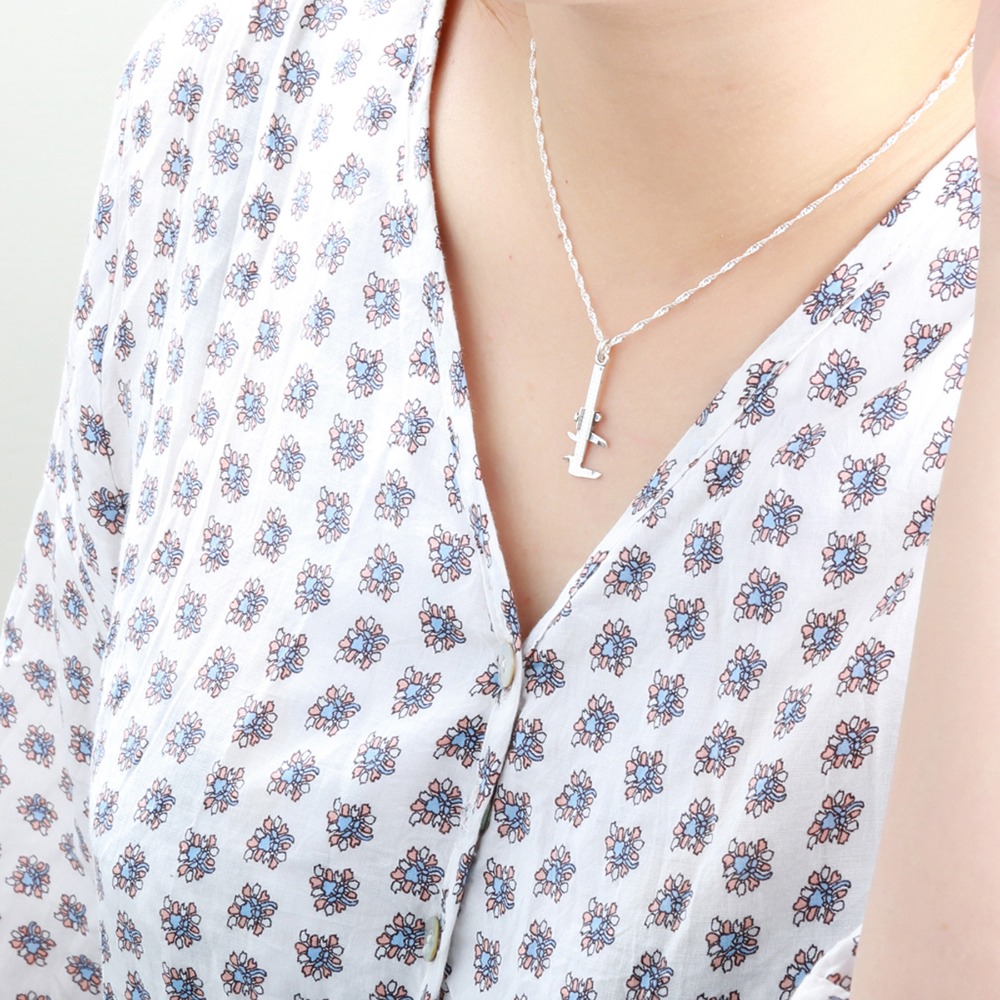 【Angel Me】可移動的游標卡尺 Vernier Calipers s925 純銀 項鍊 情人節 禮物-細節圖2