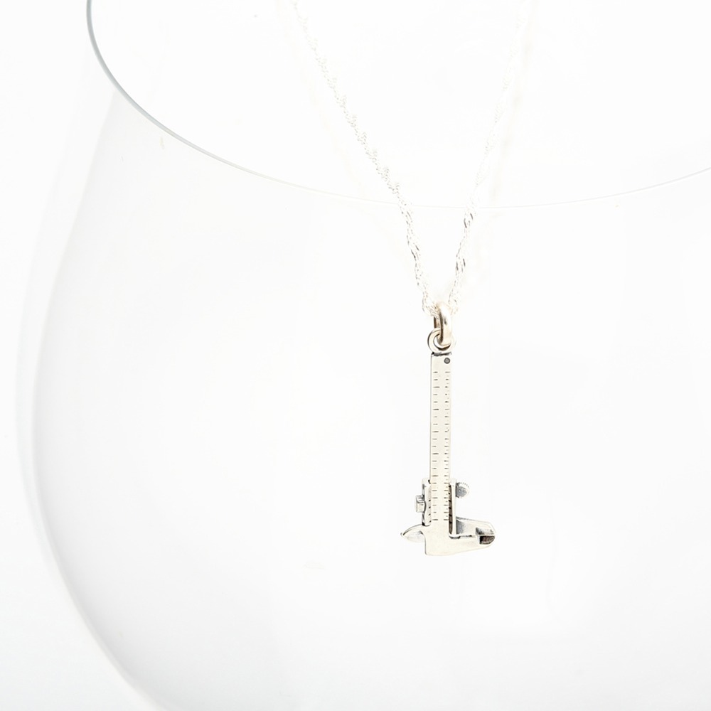 【Angel Me】可移動的游標卡尺 Vernier Calipers s925 純銀 項鍊 情人節 禮物-細節圖3