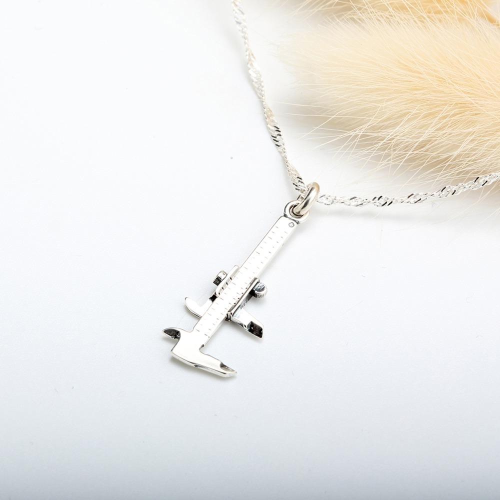 【Angel & Me】可移動 游標卡尺 s925純銀項鍊 情人節禮物 生日禮-細節圖4