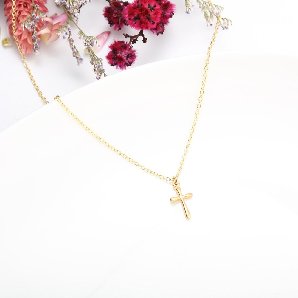 【Angel & Me】14KGF 包金 水滴 十字架項鍊 生日 情人節禮物-細節圖3