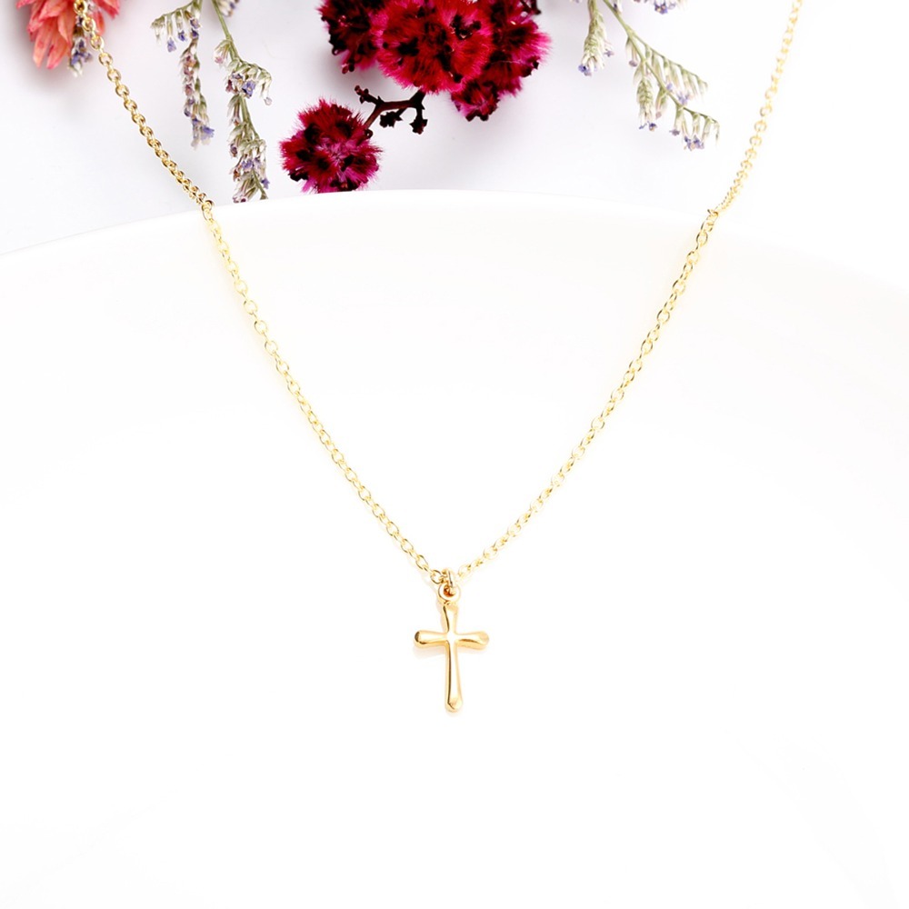 【Angel & Me】14KGF 包金 水滴 十字架項鍊 生日 情人節禮物-細節圖4