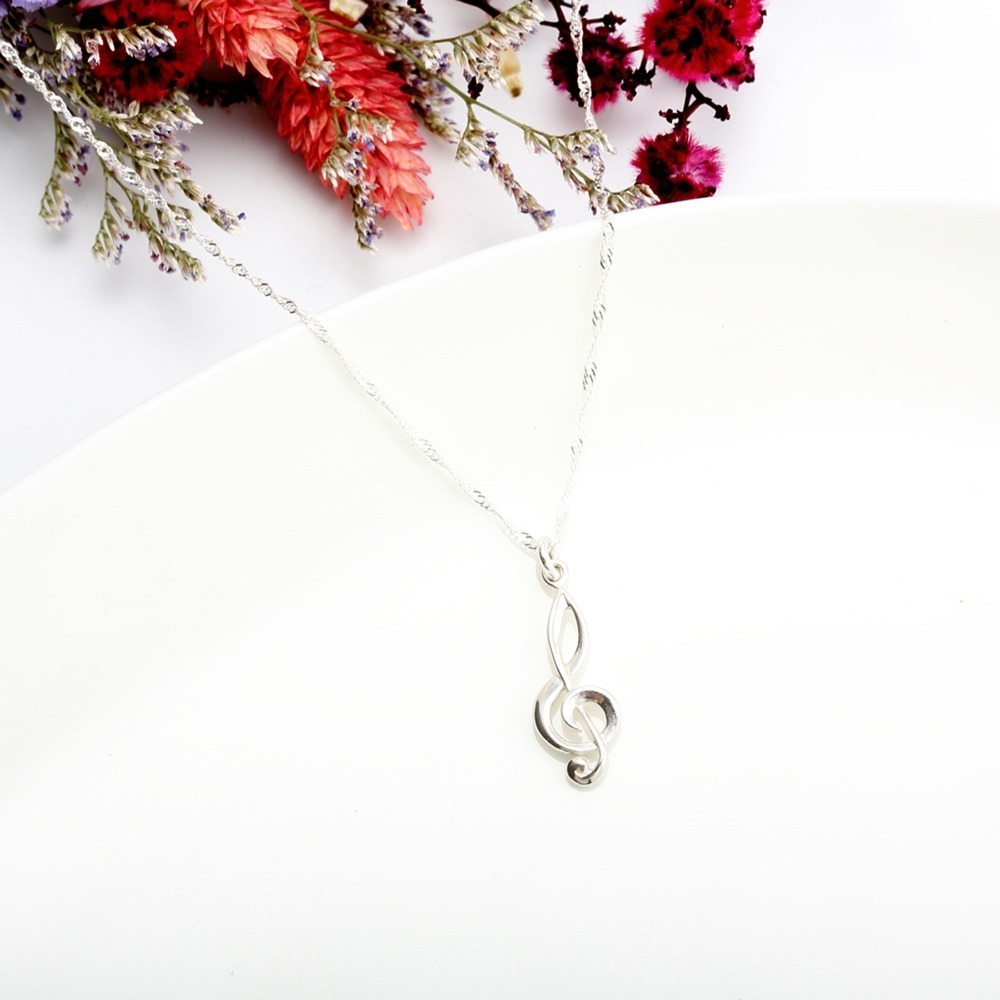 【Angel & Me】音樂 音符 s925 純銀 項鍊 生日 週年 情人節 禮物-細節圖3