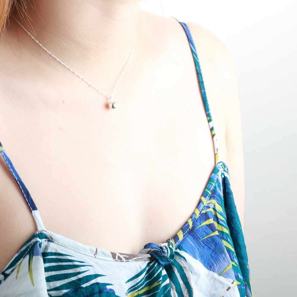 【Angel & Me】小王子 星球 圓球 Ball s925 純銀 項鍊 禮物-細節圖3