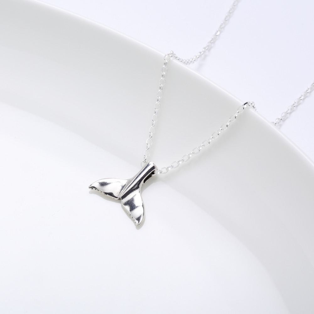 【Angel & Me】鯨魚尾 (大)  s925 純銀 項鍊 生日 耶誕節 禮物-細節圖3