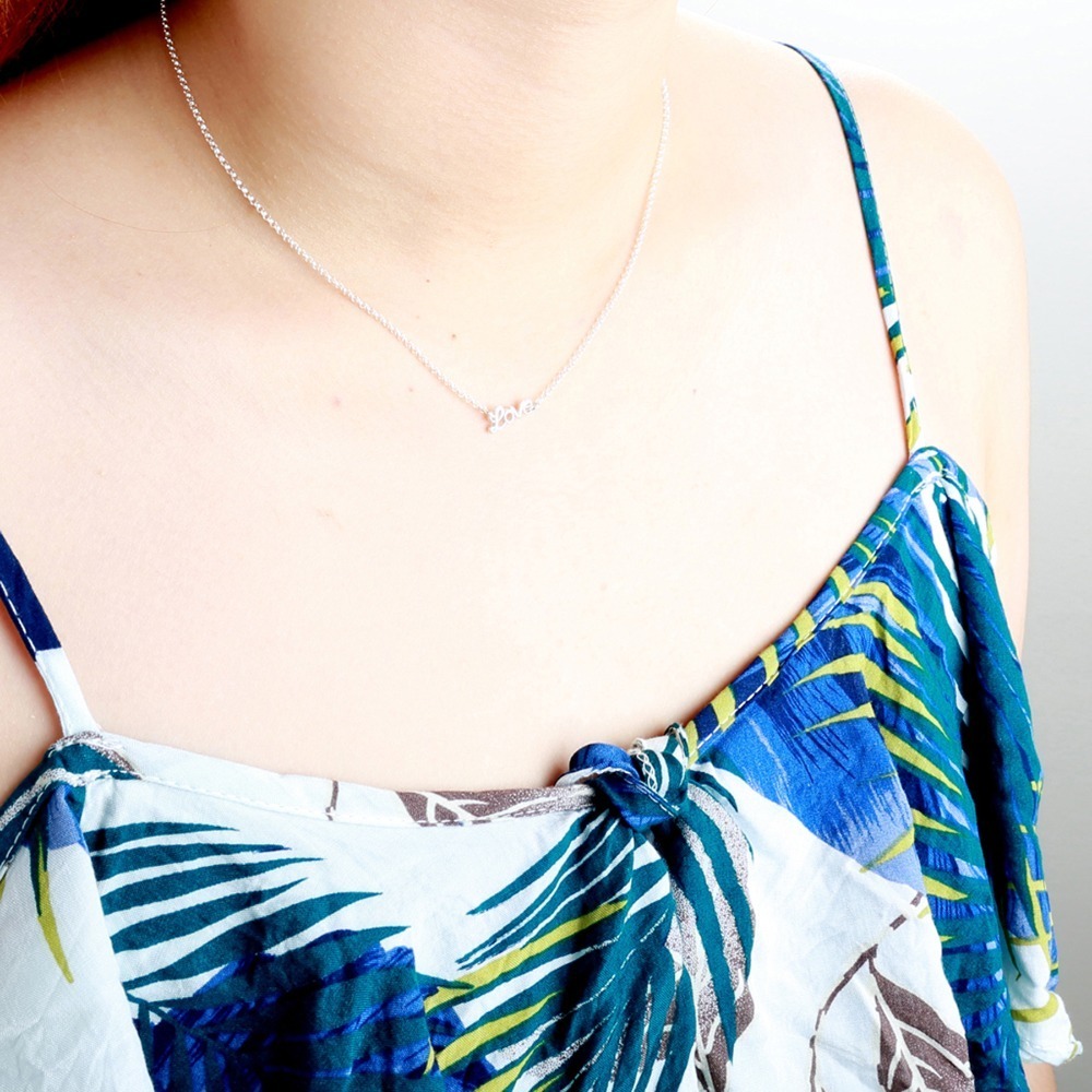 【Angel & Me】字母 愛 Love s925 純銀 項鍊 生日 情人節 禮物-細節圖2