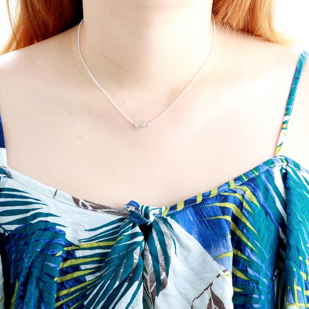 【Angel & Me】字母 愛 Love s925 純銀 項鍊 生日 情人節 禮物-細節圖4