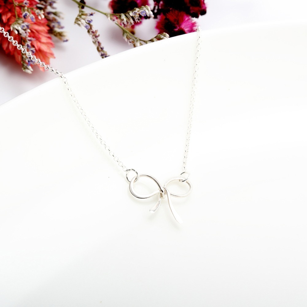 【Angel & Me】蝴蝶結 s925 純銀 項鍊 生日 週年 情人節 禮物-細節圖3