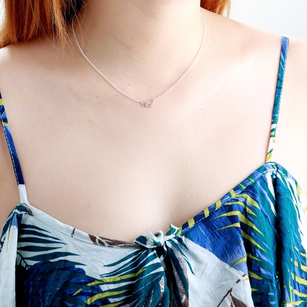 【Angel & Me】銀蝴蝶 s925 純銀 項鍊 生日 紀念 情人節 禮物-細節圖4