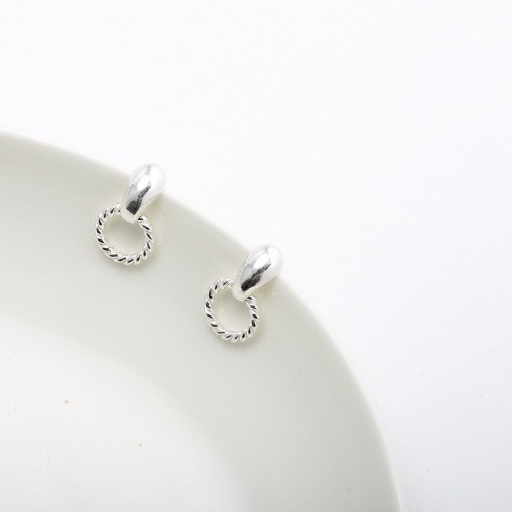 【Angel & Me】經典 麻花 s925 純銀 耳環 生日 聖誕節 情人禮物-細節圖5