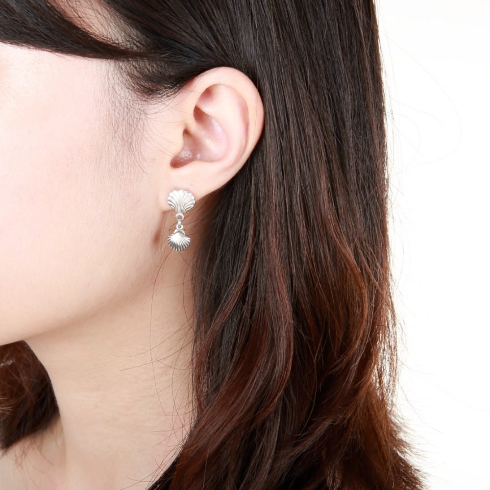 【Angel & Me】貝殼 s925 純銀 耳環 生日 紀念 情人節 禮物-細節圖2