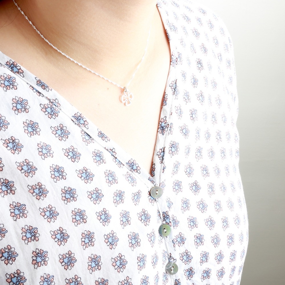 【Angel & Me】無限 幸福 幸運草 s925 純銀項鍊 生日禮物-細節圖2