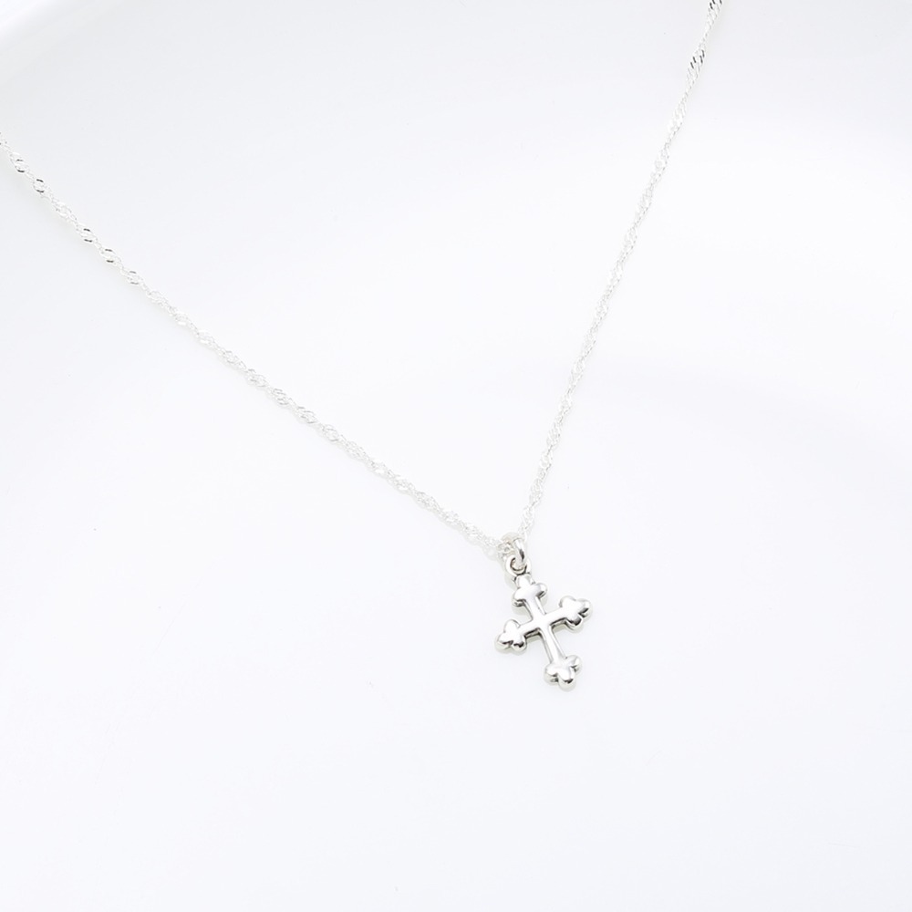 【Angel & Me】花蕾 十字架 (小) s925 純銀 生日 聖誕節 禮物-細節圖3